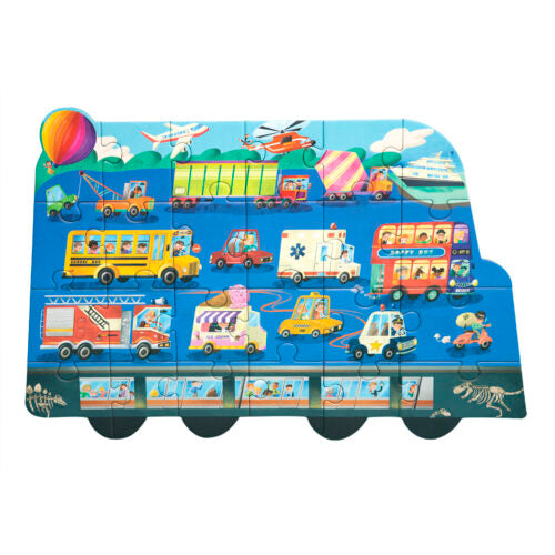 Means of Transportation: Puzzle 3 in 1! Transportation